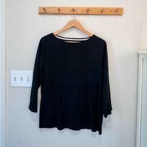 Talbots Black Shirt XL Plus Size Cotton